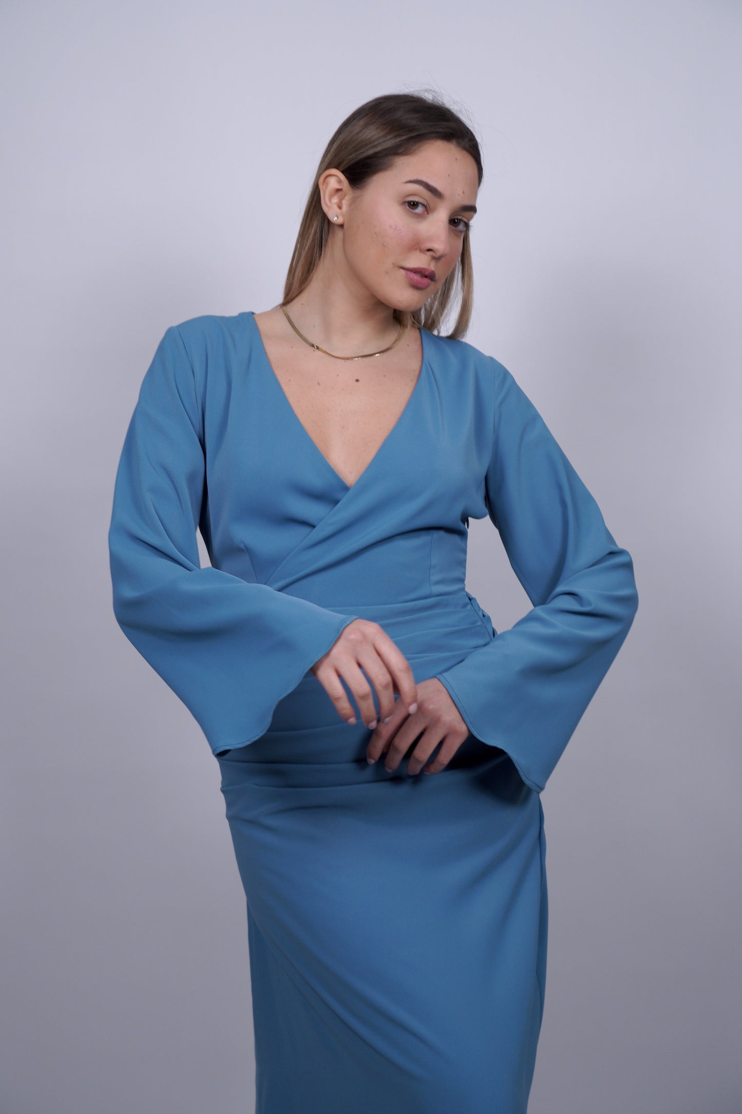 The Lagoon Dress in Light Blue